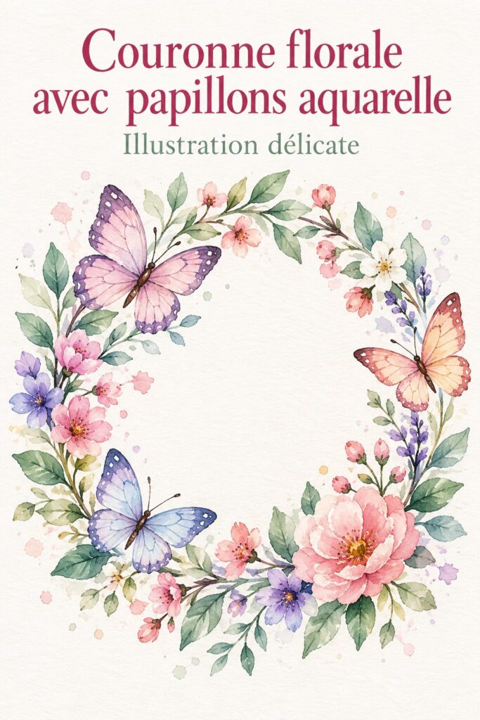 Grille décorative en métal avec des motifs de papillons dans un jardin fleuri