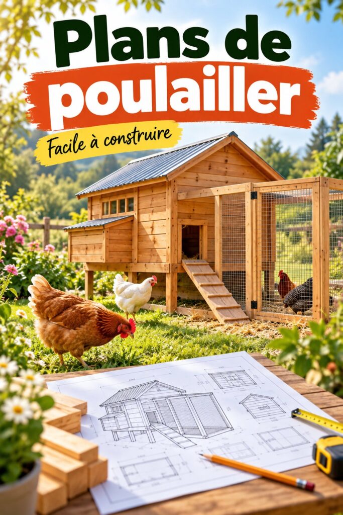 Plans de poulailler en bois au jardin, un espace artitous et pratique